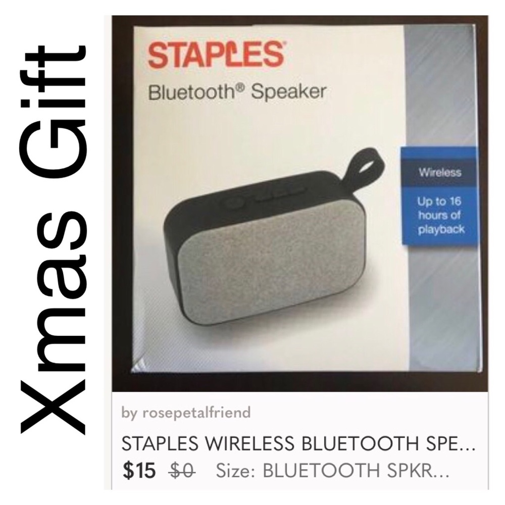 STAPLES WIRELESS BLUETOOTH SPEAKER MAH BATTERY